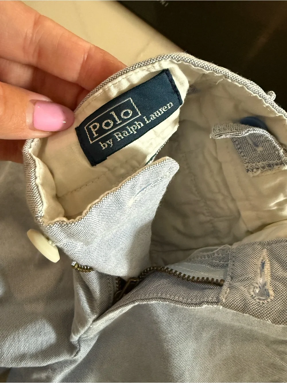 Polo Light Blue Cotton Shorts
